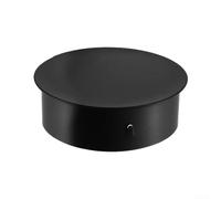 Cache-trou de cheminée en acier inoxydable noir pour tuyau de poêle et grille d'aération jusqu'à 200 mm de diamètre Couvercle rond en métal pour système de chauffage domestique Plaque d'arrêt de