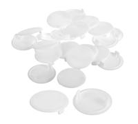 Cache-trou de meuble SOURCING MAP 20Pcs 35mm Dia Couvre-Trous Charnière Plastique Trou Dissimulé Rond Affleurant pour Meuble Blanc