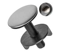 Cache trou de robinet d'évier, 1 kit, Ø 44 mm cache, Ø 55 x 11,5 mm filetage, rosace en inox avec joint et écrou, bouchon de trou de robinet, cache trou de distributeur de savon