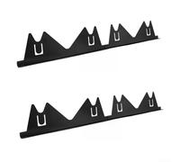 Cache-trou de table de cuisson en acier inoxydable pour étanchéité de comptoir de cuisinière, réglable, 35,1 cm, 69,5 cm de long (noir (pointu) 2