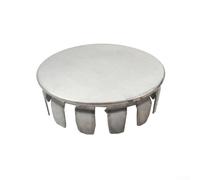 Cache-trou d'évier en acier inoxydable de 35 mm - Plaque décorative pour ouverture de robinet de cuisine - Ton argenté - Construction antirouille - Look moderne élégant - Insert simple - Ajustement