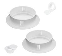 Cache-trou mural décoratif 40 à 150 mm en maille ronde en plastique pour ouvertures de climatisation, Cache-grille d'aération ronde en plastique, barrière contre la poussière et les insectes