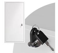 Cache-trou mural encastré, couvercle de panneau d'accès blanc avec serrure à clé, trappe de service personnalisable, plaque d'accès pour câbles électriques au plafond