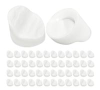 Cache-Trous De Vis Pour Porte - 50 Pièces Capsules De Finition Blanches Pour Porte Et Fenêtre,Couvercles De Fixation Pour Trous De Vis,Pour Les Armoires, Les Clôtures, Les Tables, Les Meubles Et