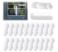 Cache Trous d'Évacuation pour Fenêtres, 40 * 12mm Bouchons d'Écoulement pour Fenêtres PVC, Blancs Cache - Tempête - Busette de Drainage, D'extrémité de Rebord de Fenêtre (20, Blancs)