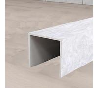 cache tuyau Boîte De Couverture De Tuyau En PVC 5 10 15 20 25 30 CM De Largeur/cache En Forme De U Conduites De Gaz Boîte Correcteur Tuyauterie(White,W 23 CM)