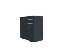 Cache tuyau d'arrosage en alu thermolaqué T2 : H60xL70xP28 cm - Gris