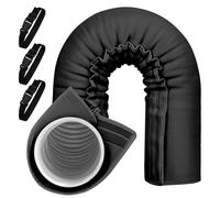Cache-tuyau de climatisation, enveloppe d'isolation AC pour tuyau d'échappement avec 3 sangles à boucle, manchon d'isolation pour tuyau de climatisation, convient pour 12,7 à 15 cm de diamètre