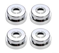 Cache-tuyau décoratif en ABS pour la plomberie - Panneau divisé argenté avec boucle à pression sans outil, ouvertures à couper (7,2 x 7,2 x 3,2 cm), dissimule les tuyaux d'eau, les radiateurs et les