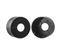 Cache-tuyau décoratif en plastique ABS pour pommeau de douche, gris, noir ou argent, aucun outil nécessaire pour l'installation (noir)