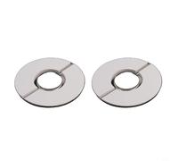 Cache-tuyau en acier inoxydable pour dissimuler la plomberie exposée dans la salle de bain, les éviers de cuisine, les toilettes, les lave-vaisselle et les lignes de réfrigérateur (140 x 51 mm)