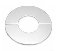 Cache-tuyau en acier inoxydable pour salle de bain, douche, évier, lave-vaisselle et plomberie (140 x 61 mm)