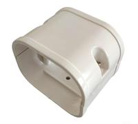 Cache-tuyau en PVC pour climatiseurs divisés et centraux, kit anti-cernes de tuyau résistant aux intempéries avec capuchon d'entrée murale et coudes, pour cachage de ligne CVC blanc (couplage)