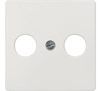 Cache Tv/Rf/Sat Modèle 2 Trous Titane