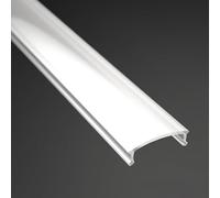 Cache type 1 - 2 m - Mat - Pour profilé LED en aluminium - Dissipateur thermique pour bandes LED - (couvercle 2 m, laiteux)