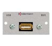 Cache USB (A-Bu/A-Bu) avec câble Bu/Bu KINDERMANN 7444-522, 50x25mm