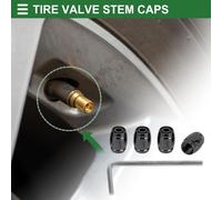 Cache-Valve De Pneu Bouchons De Valve De Pneu Anti-Poussière 8X14Mm Élégant En Laiton Ton Titane 1 Ensemble
