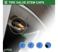 Cache-Valve De Pneu Caps De Valve De Pneu Couvre-Poussière 8X16Mm Décoratif Abs Bleu 4 Pièces