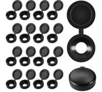 Cache-vis à Charnière en Plastique Plier les Couvercles à Vis Laveuse Flip Tops Noir