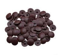 Cache-vis à tête cruciforme, bouchon à vis, résistant à la poussière et à l'humidité, pour vis cruciformes à tête plate avec diamètre de 7 à 8 mm (marron foncé)