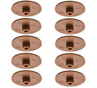 Cache vis - CYCLINGCOLORS - SW4/PZ2 - Marron RAL 8007 - 10 pièces - Plastique - Hexagonal