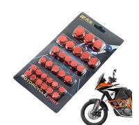 Cache-vis de tête de moto - 5 couleurs Cache-vis de moto | 30 pièces/ensemble couvercles de boulon d'écrou de vis, couvercle de boulon d'écrou de moteur antirouille pour vélos