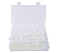 Cache-Vis, Outil à Main de Boulon, Bouchons de Boulon de Toilette, Couvercle de Protection d'écrou en Caoutchouc Blanc, 145 Pièces, Capuchon de Boulon Hexagonal pour Accessoires