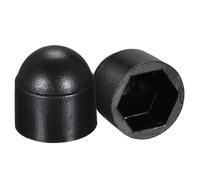 Cache-vis SOURCING MAP 50Pcs M6 Cache Écrou Protection Boulon Capuchon Hexagonal 10mm Vis Couvercle Plastique Dôme Noir