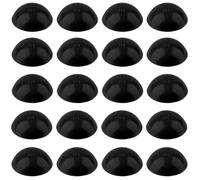 20x CACHE VIS PLASTIQUE NOIR Ø14MM AVEC LÈVRE D'ÉTANCHÉITÉ POUR VIS À TÊTE CYLINDRIQUE BOMBÉE CAPUCHON