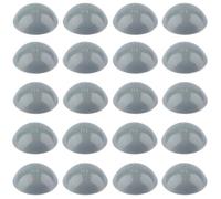 20x CACHE VIS PLASTIQUE GRIS Ø14MM AVEC LÈVRE D'ÉTANCHÉITÉ POUR VIS À TÊTE CYLINDRIQUE BOMBÉE CAPUCHON