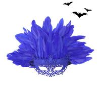 Cache-Visage De Mascarade Pour Femme Accessoires Cheveux Plumes Demi-Visage
