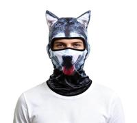 Cache-visage de ski drôle Masque 3D Doux Léger Réaliste Avec Oreilles | Tour De Cou Cache-Visage Ski Pour Chat Pour Temps Froid Vélo Poussière Travail Extérieur Randonnée Sports de Neige Pêche Équ
