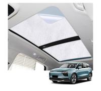 Cache Vitre Voiture pour AIWAYS U5 2019-2023 Isolation Thermique Intérieur Voiture Tissu Daim Adsorption Électrostatique Toit Ouvrant Pare-Soleil(Beige)