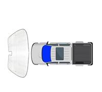 Cache Vitre Voiture pour Isuzu D-Max 2018-2025, Protection UV, Rideau pour Vitres Latérales Pare-Soleil De Voiture(1pc Front)