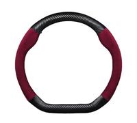 Cache Volant Voiture Couverture Volant Voiture pour VW pour Jetta 6 2017-2019 pour Golf 7 pour Scirocco pour Bettle 2012-2019 pour Tiguan 2019 2020 Housses Volants(D Fiber Red)