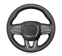 Cache Volant Voiture Pour Dodge Pour Challenger Pour Charger 2015-2021 Pour Durango 2018 Housse Volant(Light Blue Thread)