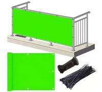 Cache Vue Balcon 1.8 x 10 m PES, Écran Occultant Opaque Protection UV, Résistant Au Vent et à l'eau Brise Vue Occultant, Brise-Vue pour Exterieur Terrasse, Vert Clair
