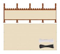 Cache Vue Balcon 100 x 575 cm HDPE 220G/M², Protection Contre Vent, Soleil, Brise Vue Balcon Exterieur Pare-Vue de Diverses Tailles Au Choix pour Patio/Terrasse, Couleur Crème