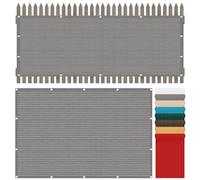 Cache Vue Balcon 160 x 350 cm HDPE 220G/M², Protection Contre Vent, Soleil, Couverture de Écran Jardin Brise Vue Occultant avec Cable Ties et Cordons pour Jardin Extérieur, Gris