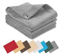 Cache Vue Balcon 470 x 570 cm, Protection UV Résistant Déchirures et Au Vent Protection Contre Les Regards Panneau de Clôture Brise, avec Œillets pour Porches, Gris