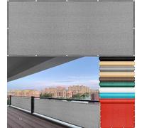 Cache Vue Balcon 80 x 150 cm Antidéchirure, Vent, Couverture de Confidentialité Cache Vue Balcon Occultant avec Trous et Serre Câbles pour Jardin et Lieu de Fête Piscine, Gris
