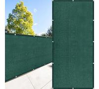 Cache Vue Balcon 90 x 115 cm Protection UV Opaque Résistant Aux Contre Vent Filet D’Ombrage avec Trous et Serre Câbles pour Terrasse Jardin Patio, Vert