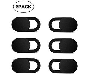 Cache Webcam 6 pcs Webcam Cover Cache Camera Ordinateur Portable Ultra-Mince, pour iPhone, iPad, Macbook, Smartphones, Tablettes, PC, etc. - Noir