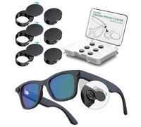 Cache Webcam Rotatif à 180° pour Lunettes Intelligentes Meta Gen 2 [Lot de 6], Cache Lumière LED Réutilisable pour Wayfarer,Skyler,Headliner & Oakley Meta HSTN,Accessoire de Protection Vie Privée,Noir