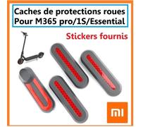 Cache xiaomi M365 protection roues trottinette électrique PRO 1S ESSENTIAL avec stickers réfléchissants inclus