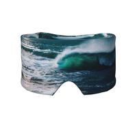 Cache-yeux avec impression d'eau de mer pour la sieste, le voyage, le yoga, les yeux bandeau, voyage, bureau, sieste, avion