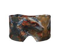 Cache-yeux avec imprimé dragon étrange pour sieste, voyage, yoga, voyage, voyage, bureau, sieste, avion