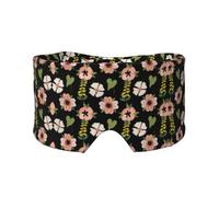 Cache-yeux avec imprimé fleur de jasmin rose pour sieste, voyage, yoga, voyage, voyage, sieste, avion