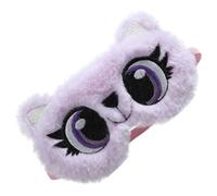 Cache-yeux en Peluche Pourpre, Masque de Sommeil Cartoon Mignon | 1 Pièce, Bande Élastique, Lavable, Voyage et Vol, pour Filles et Adultes