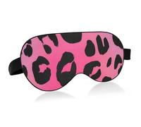 Cache-yeux essentiel pour le voyage avec bande élastique réglable occultante respirante néon coucher de soleil léopard rose noir train